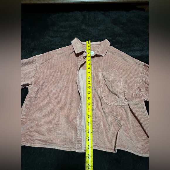 Pink Corduroy Cropped Jacket - Picture 4 of 4